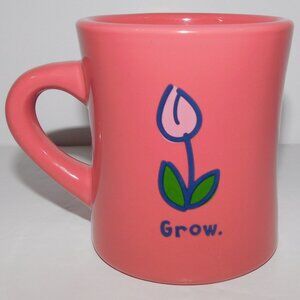 Life is Good GROW Tulip Flower Pink Mug Good Home
